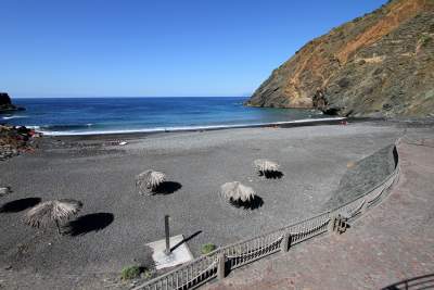 The beach of La Caleta in La Gomera