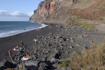 The beach in Valle Gran Rey on La Gomera